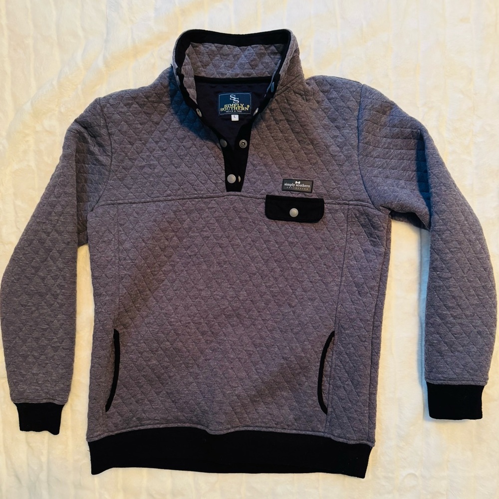 Simply Southern Women’s Quilted Purple Sweater